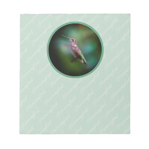 Ruby-throated Hummingbird - Original Foto Notizblock