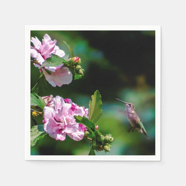Ruby-throated Hummingbird - Original Foto Serviette (Vorderseite)