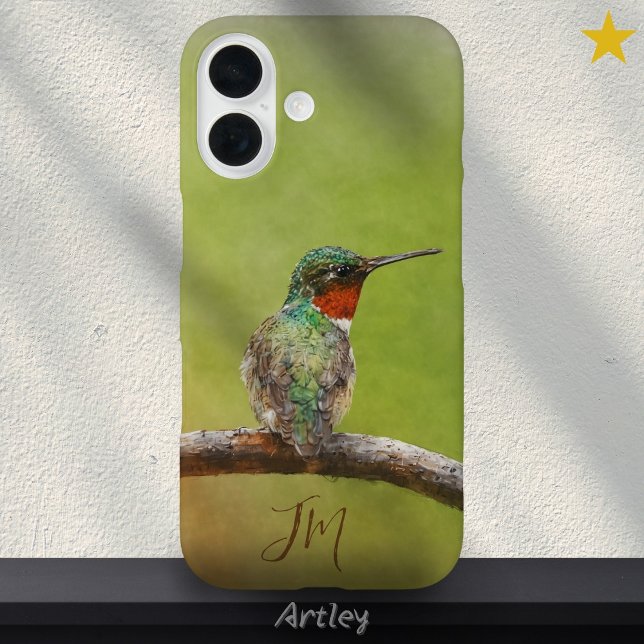 Ruby-Throated Hummingbird Painting Individuelle Na Case-Mate iPhone Hülle (Von Creator hochgeladen)