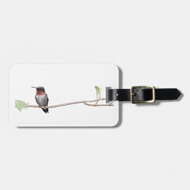 Ruby-Throated Hummingbird, Personalisiert Gepäckanhänger (Vorderseite horizontal)