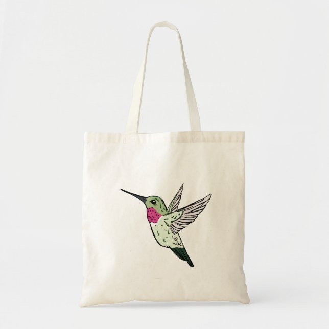 Ruby Throated Hummingbird Personalisiert Tote Bag Tragetasche (Vorne)