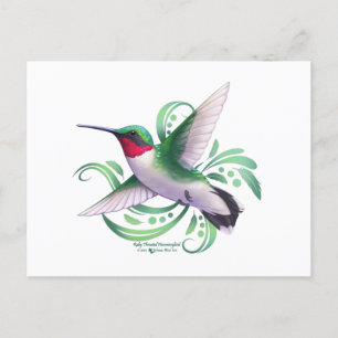 Ruby Throated Hummingbird Postkarte