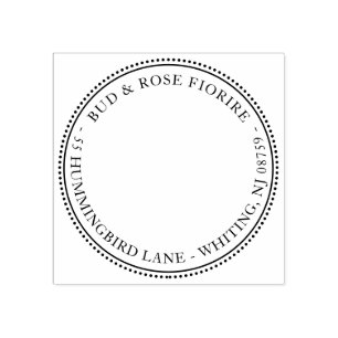 Ruby throated hummingbird Return Address Stamp Gummistempel