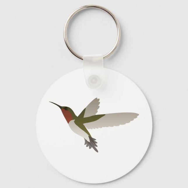 Ruby Throated Hummingbird Schlüsselanhänger (Vorderseite)