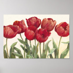 Ruby Tulips Poster