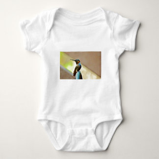 Ruby und Grüner kleiner Hummingbird Baby Strampler