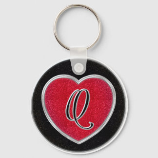 Ruby und Onyx Monogram Schlüsselanhänger