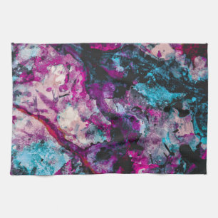 Ruby und Sapphire Crystal Geode Abstrakt Geschirrtuch