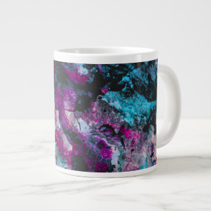 Ruby und Sapphire Crystal Geode Abstrakt Jumbo-Tasse