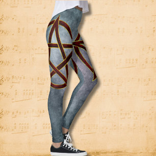 Ruby Verzauberung: Pentagram Elegante Leggings