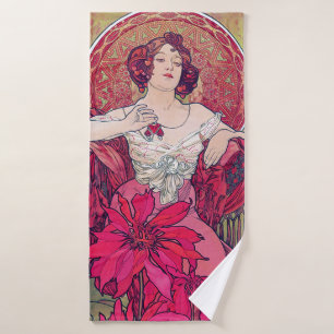 Ruby (Vier Juwelen), Alphonse Mucha Badehandtuch