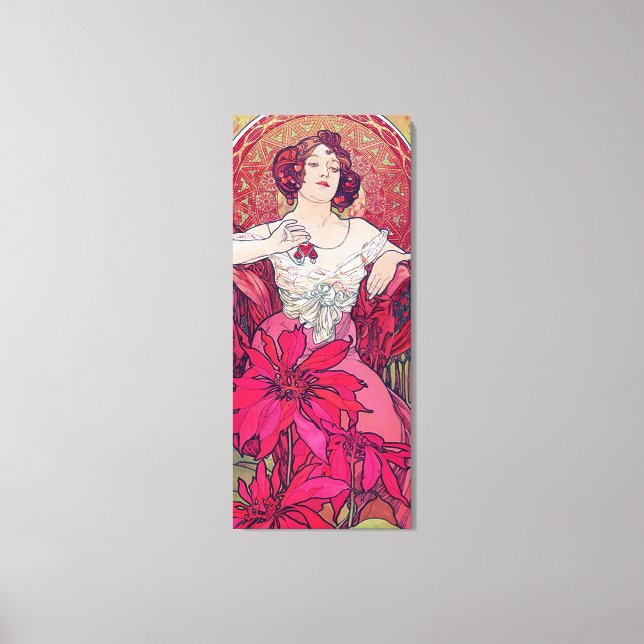 Ruby (Vier Juwelen), Alphonse Mucha Leinwanddruck (Vorderseite)