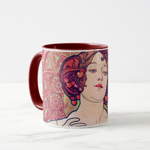 Ruby (Vier Juwelen), Alphonse Mucha Tasse