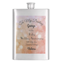 Ruby Wedding Anniversary Classic Flask Flachmann