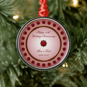 Ruby Wedding Anniversary Ornament