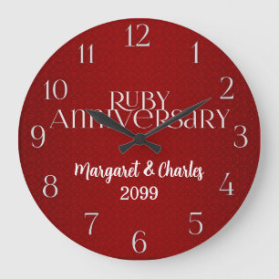 Ruby Wedding Annivsersary Names Year Große Wanduhr