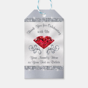 Ruby Wedding Jubiläumsfavoriten oder jede Gelegenh Geschenkanhänger