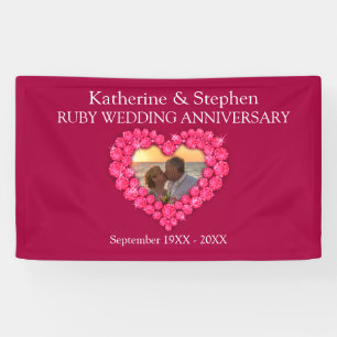 Ruby Wedding Jubiläumsroter Banner