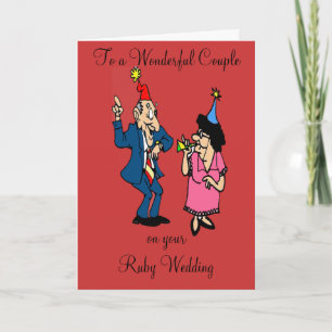 RUBY WEDING JAHRESKARTE KARTE