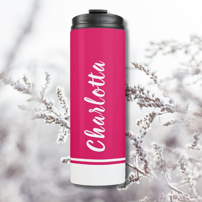 Ruby White | elegant | Minimal | Angepasst Thermosbecher (Von Creator hochgeladen)