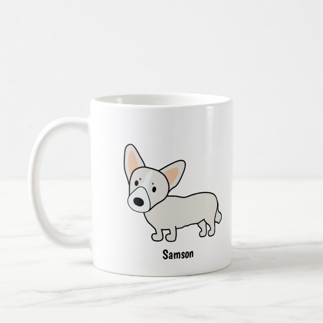 Rubyfornia Pembroke-Walisercorgi-Klassiker-Tasse Kaffeetasse (Links)