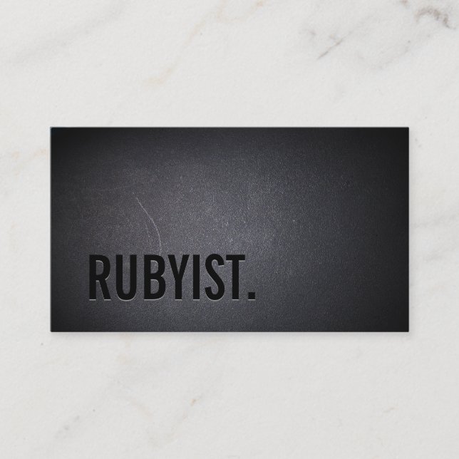 Rubyist RoR Programmierer Bold Black Miniamlist Visitenkarte (Vorderseite)