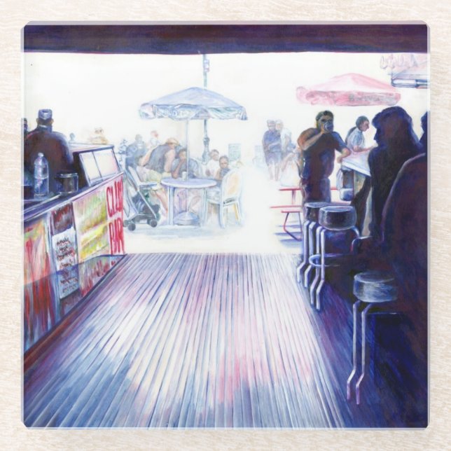 Ruby's, Coney Island, New York Glasuntersetzer (Vorderseite)