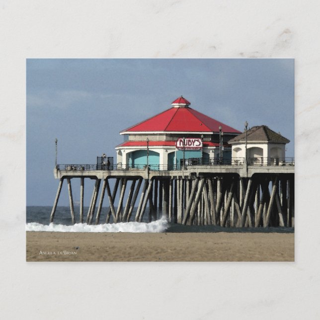 Ruby's Diner - Huntington Beach Pier Postkarte (Vorderseite)