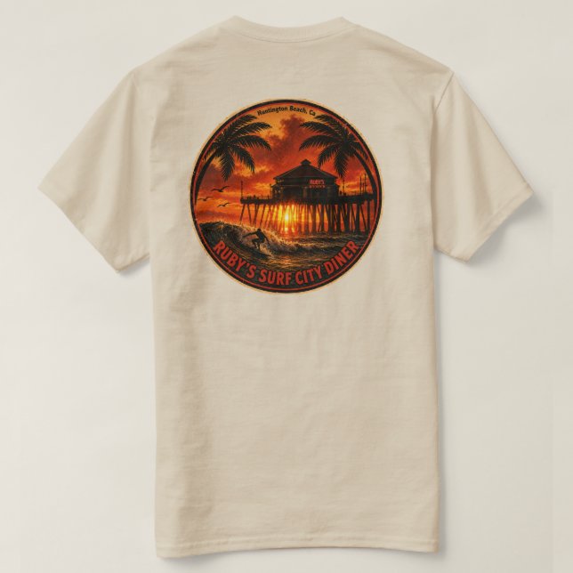 Rubys Surf City Diner  T-Shirt (Design Rückseite)