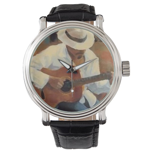 Rück Custom guitar Armbanduhr (Vorderseite)
