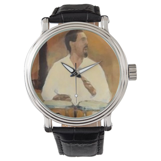 Rück Custom Trommel Armbanduhr (Vorderseite)