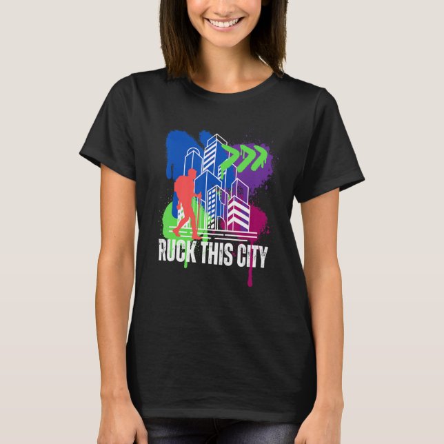 Ruck This City Urban Hiking Rucksack Backpack Work T-Shirt (Vorderseite)