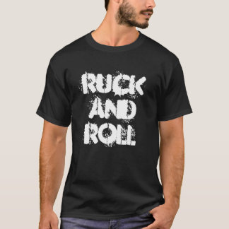 Ruck und rollen Sie das Rugby-Slogan-T-Shirt der T-Shirt