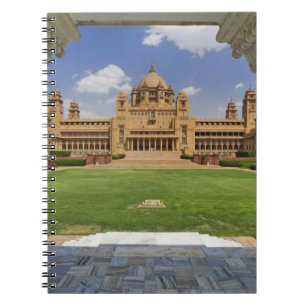 Rückansicht des Umaid Bhawan Palace Hotels, Jodjpu Notizblock