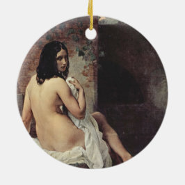 Rückansicht eines Bather (Francesco Hayez) Keramik Ornament