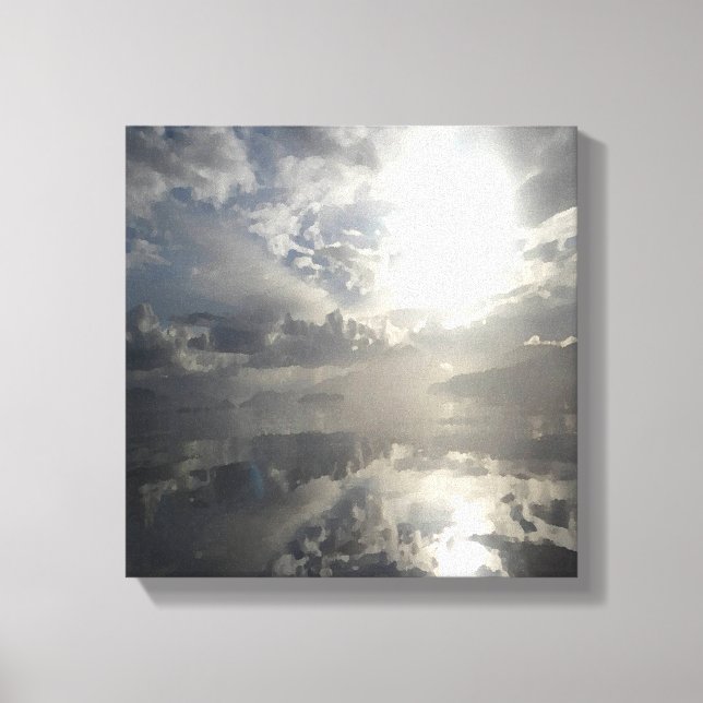 Rückbesinnung nach dem Sturm - Abstrakte Seascape Leinwanddruck (Vorderseite)