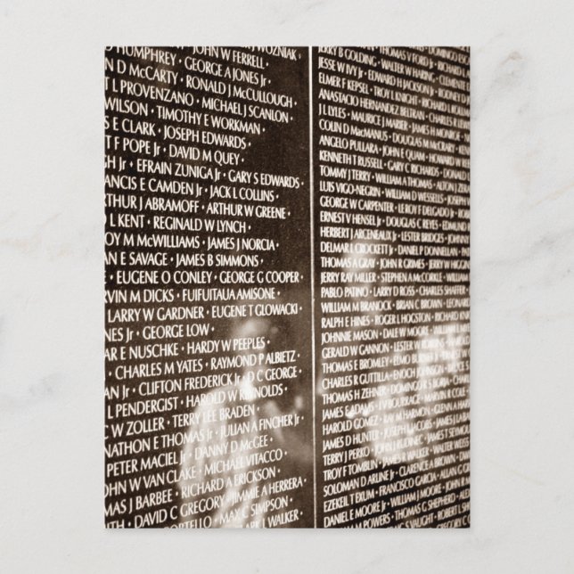 Rückbesinnung Vietnam Veteranen Gedenkmauer Postkarte (Vorderseite)