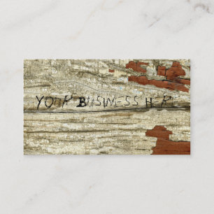 Rückbesticktes Barholz Textur Peeling Paint Shabby Visitenkarte