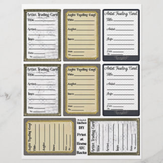 Rückblatt für Kunsthandwerkskarten