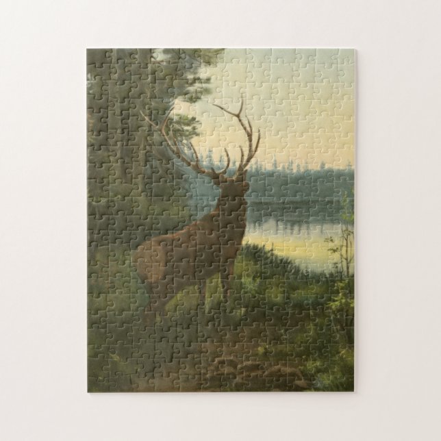 Rückblick auf den Elk Blick auf den See Puzzle (Vertikal)