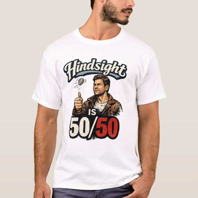 Rückblick ist 50/50 T-Shirt (Vorderseite)