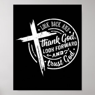 Rückblick und danke Gott, schau nach vorn und vert Poster