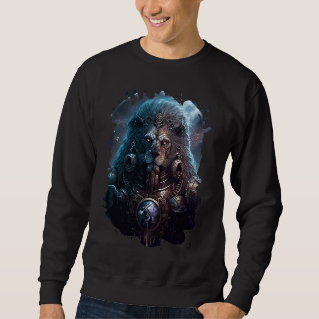 Rückdruck Epischer Leo das zodiale Anzeichen der S Sweatshirt (Vorderseite)