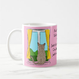 Rücken einer Katze Kaffeetasse