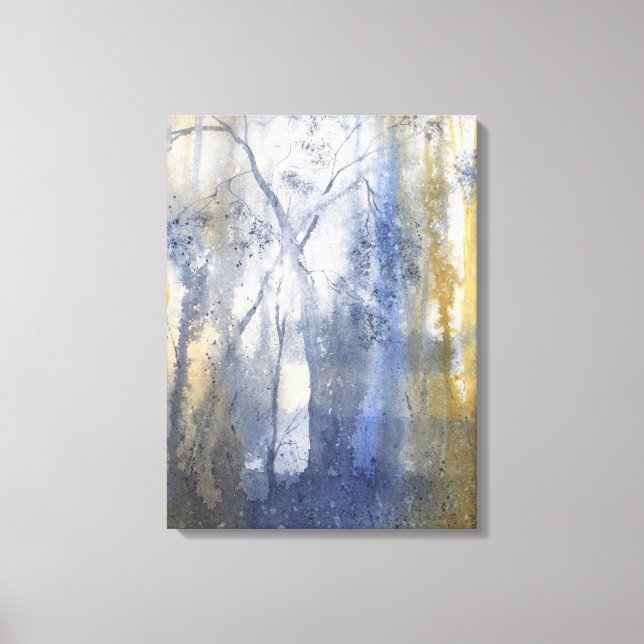 Rücken Land Pass Wasserfarbe Leinwanddruck (Vorderseite)