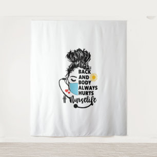 Rücken und Körper schaden dem Krankenleben Wandteppich