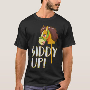 Rückendruck Giddy up Steckenpferd Steckenpferdreit T-Shirt
