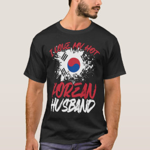 Rückendruck Ich liebe meinen heißen koreanischen E T-Shirt
