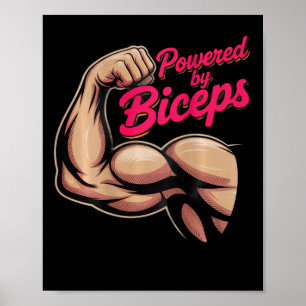 Rückendruck Lustiger Gym-Humor Bizeps-Gewinne Powe Poster