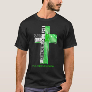 Rückenmarksverletzung Christliches Cross Ribbo T-Shirt
